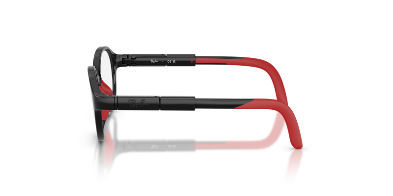 Ray-Ban Youth 0RYA1981 in Black & Red - Back View
