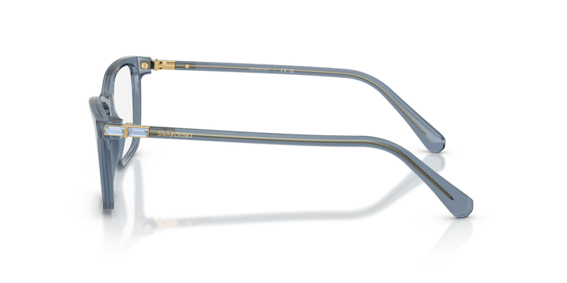 Swarovski SK2015 in Milky Light Blue (1035) - Temple Detail
