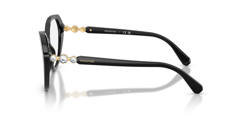 Swarovski SK2054F in Black / Demo Lens (1001) - Back View