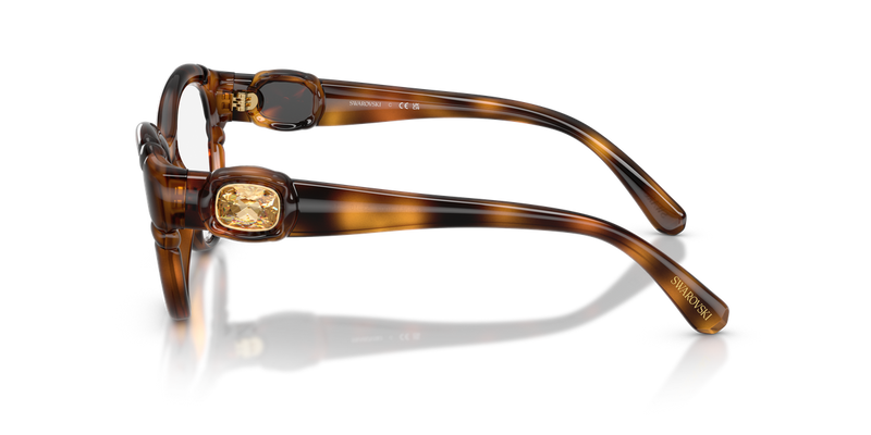 Swarovski SK2057 in Havana / Demo Lens (1002) - Back View