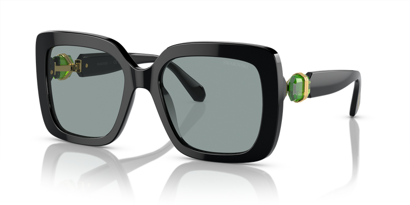 Swarovski SK6001 in Black / Dark Grey (1001/1) - Front View