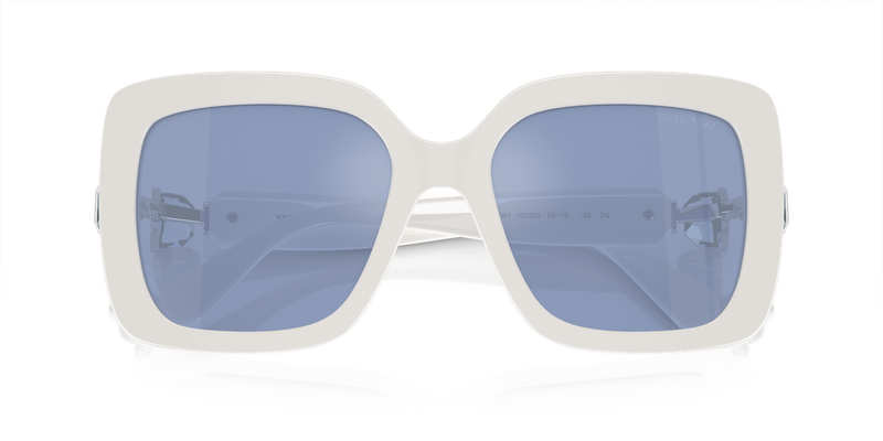 Swarovski SK6001 in White / Light Blue Mirror Silver (100355) - Alternate View