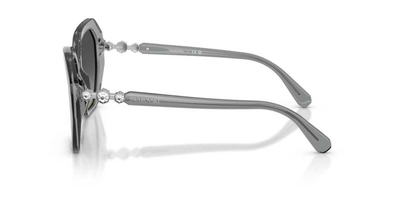 Swarovski SK6017 in Transparent Grey / Gradient Grey (106211) - Temple Detail