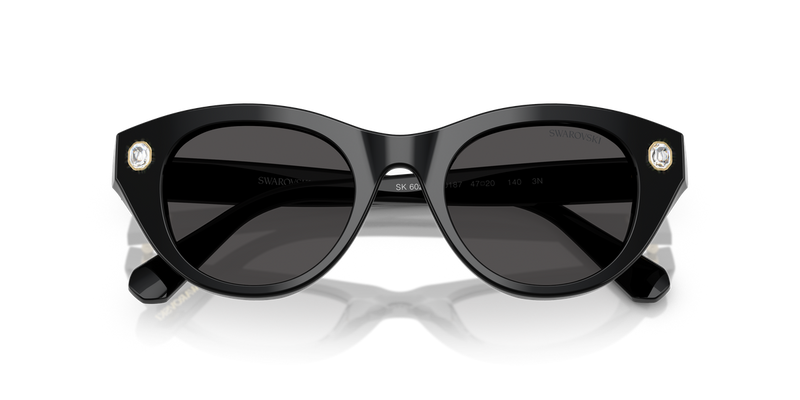 Swarovski SK6025 in Black / Dark Grey (100187) - Side View
