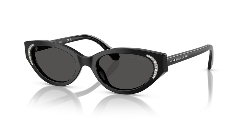 Swarovski SK6030 in Black / Dark Grey (100187) - Front View