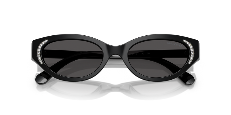 Swarovski SK6030 in Black / Dark Grey (100187) - Side View