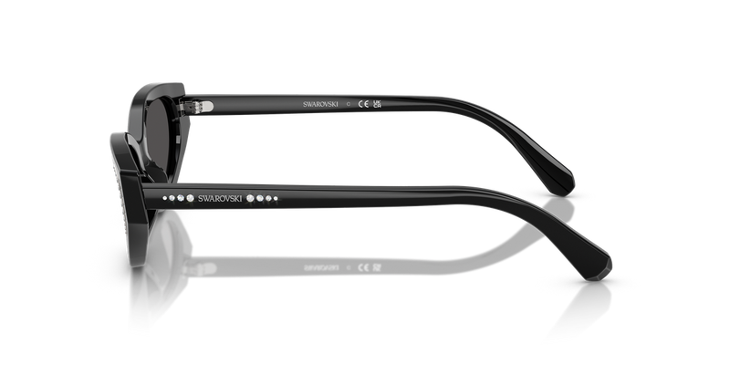 Swarovski SK6030 in Black / Dark Grey (100187) - Back View