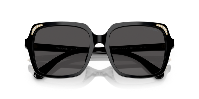Swarovski SK6034D in Black / Dark Grey (100187) - Side View