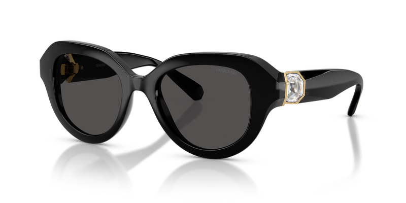 Swarovski SK6037 in Black / Dark Grey (100187) - Front View