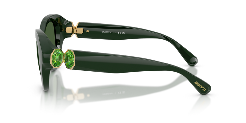 Swarovski SK6037 in Solid Green / Dark Green (102671) - Alternate View