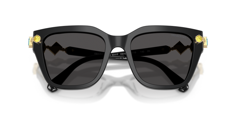 Swarovski SK6041F in Black / Dark Grey (100187) - Side View