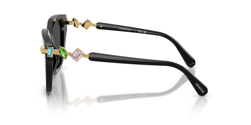Swarovski SK6041F in Black / Dark Grey (100187) - Back View