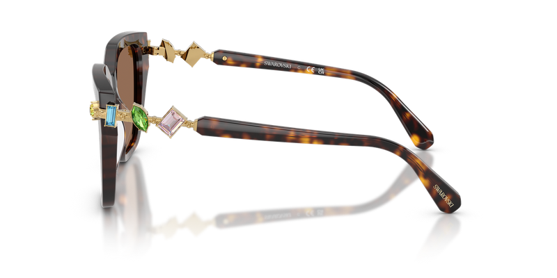 Swarovski SK6041F in Havana / Dark Brown (100273) - Alternate View