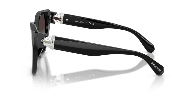 Swarovski SK6044U in Black / Gradient Grey (10018G) - Temple Detail