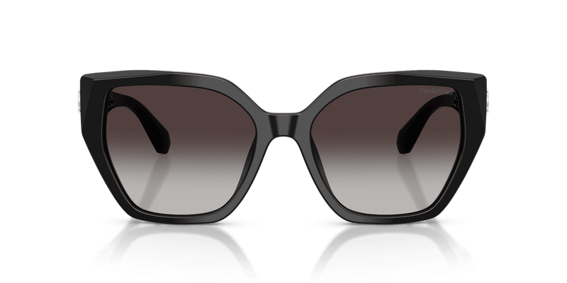 Swarovski SK6044U in Black / Gradient Grey (10018G) - Back View