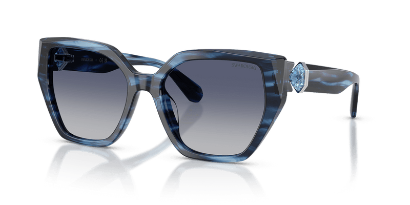 Swarovski SK6044U in Striped Blue / Gradient Blue (10904L) - Alternate View