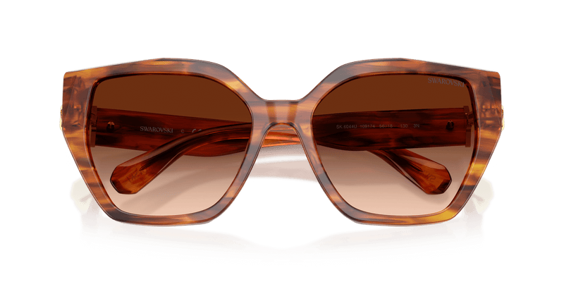 Swarovski SK6044U in Striped Brown / Brown Gradient (109174) - Alternate View