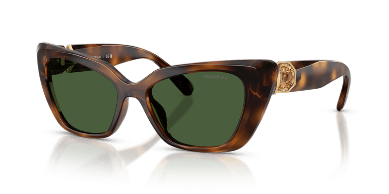 Swarovski SK6047 in Havana / Dark Green (100271) - Alternate View
