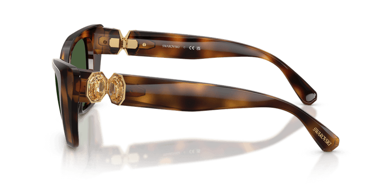 Swarovski SK6047 in Havana / Dark Green (100271) - Alternate View