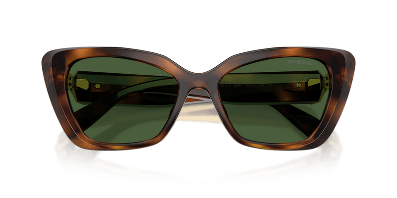Swarovski SK6047 in Havana / Dark Green (100271) - Alternate View