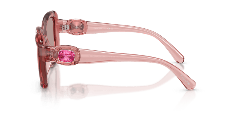 Swarovski SK6051U in Transparent Pink / Light Purple Brown (30017N) - Alternate View
