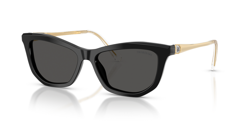 Swarovski SK6057 in Black / Dark Grey (100187) - Front View