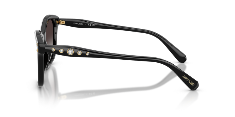 Swarovski SK6063F in Black / Gradient Grey (10018G) - Back View