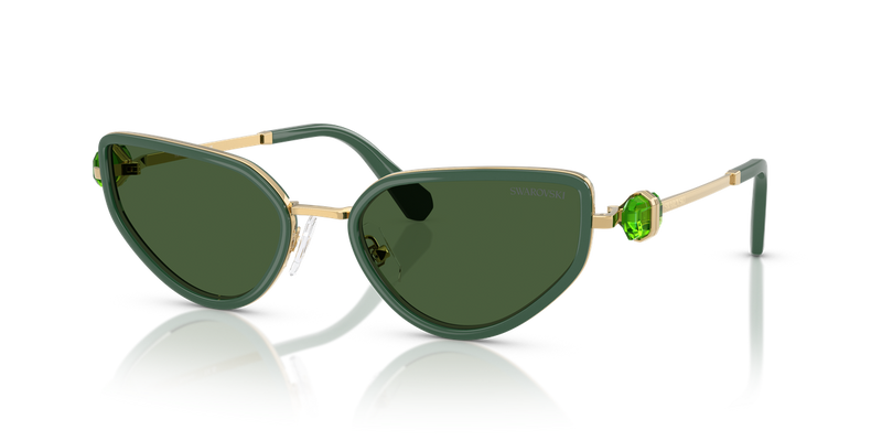 Swarovski SK7027 in Gold/Dark Green / Dark Green (403371) - Front View