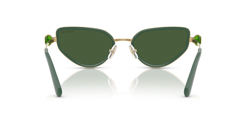 Swarovski SK7027 in Gold/Dark Green / Dark Green (403371) - Temple Detail