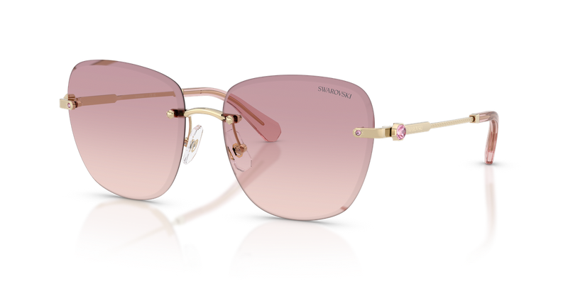 Swarovski SK7043 in Pale Gold / Brown Gradient Dark Violet (401368) - Alternate View
