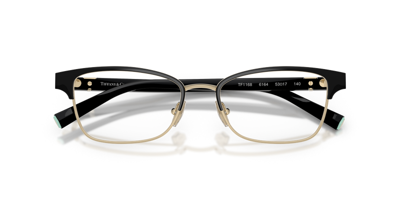 Tiffany TF1168 in Black On Pale Gold / Demo Lens (6164) - Alternate View