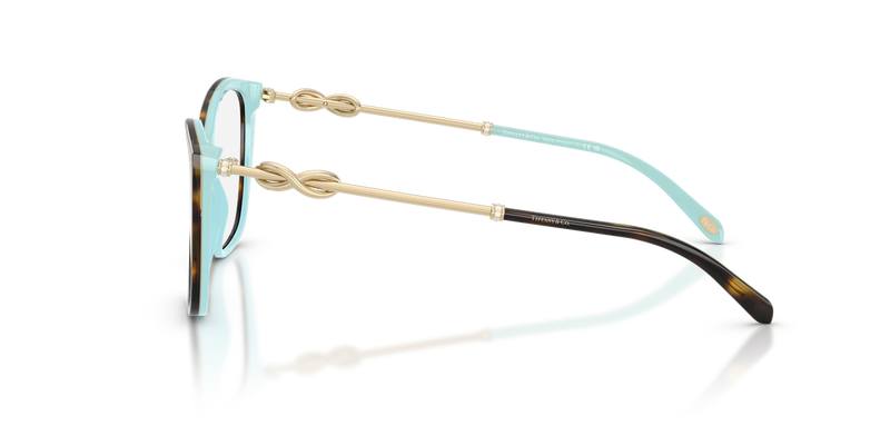 Tiffany TF2160B in Havana On Tiffany Blue / Demo Lens (8134) - Alternate View