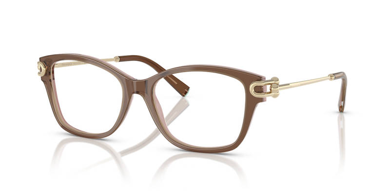 Tiffany TF2266 in Brown Transparent On Pink - Front View