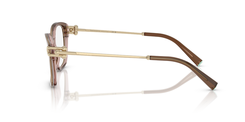Tiffany TF2266 in Brown Transparent On Pink - Back View