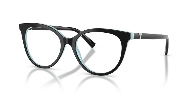 Tiffany TF2277F in Black On Tiffany Blue / Demo Lens (8055) - Alternate View