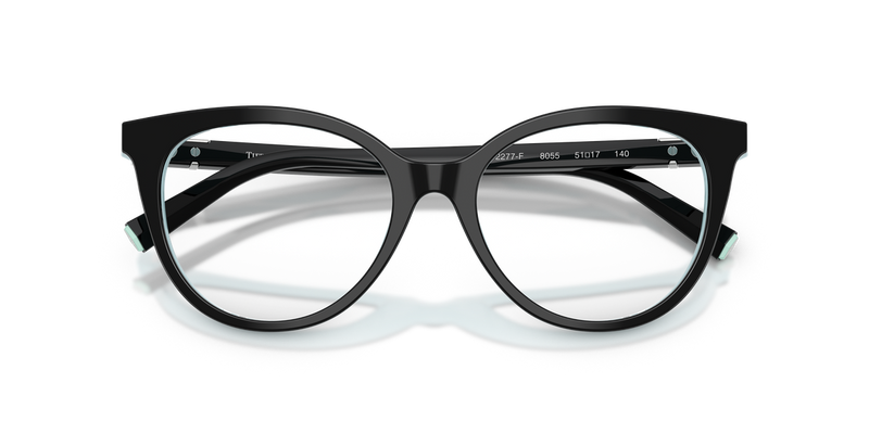 Tiffany TF2277F in Black On Tiffany Blue / Demo Lens (8055) - Alternate View