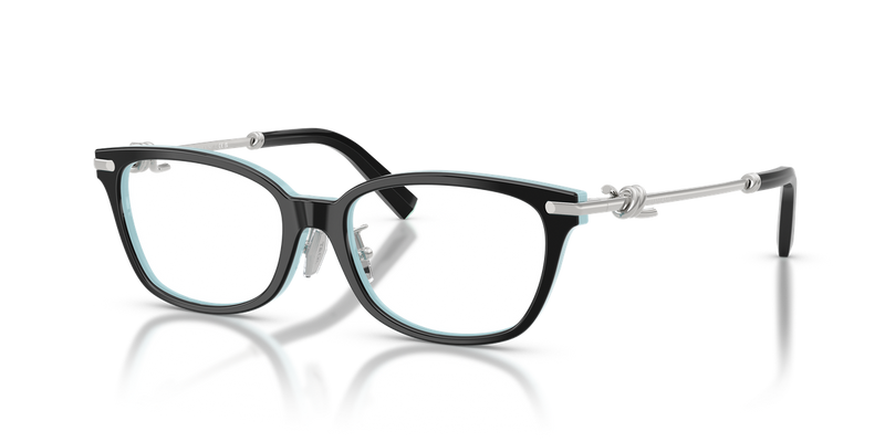 Tiffany TF2281F in Black On Tiffany Blue / Demo Lens (8055) - Alternate View