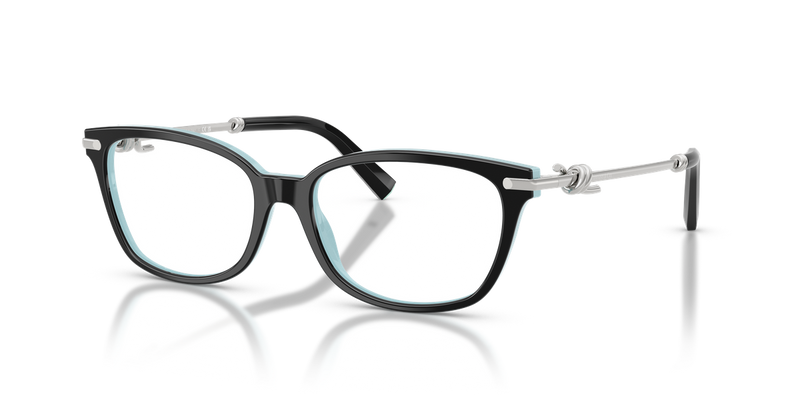 Tiffany TF2281 in Black On Tiffany Blue / Demo Lens (8055) - Alternate View