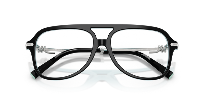 Tiffany TF2283 in Black On Tiffany Blue / Demo Lens (8055) - Side View