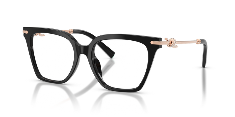 Tiffany TF2284B in Black / Demo Lens (8001) - Front View