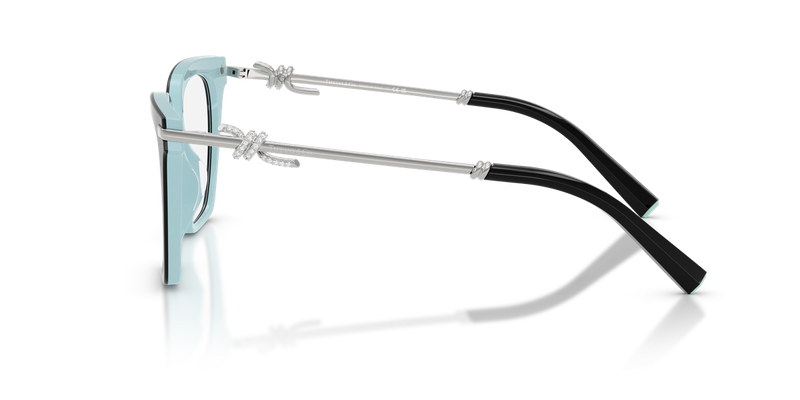 Tiffany TF2284B in Black On Tiffany Blue / Demo Lens (8055) - Alternate View