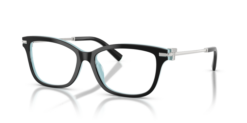Tiffany TF2288B in Black On Tiffany Blue / Demo Lens (8055) - Alternate View