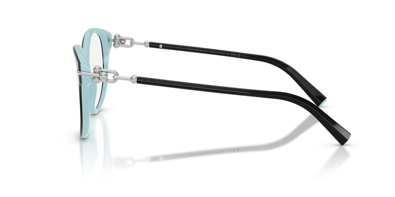 Tiffany TF2289 in Black On Tiffany Blue / Demo Lens (8055) - Alternate View