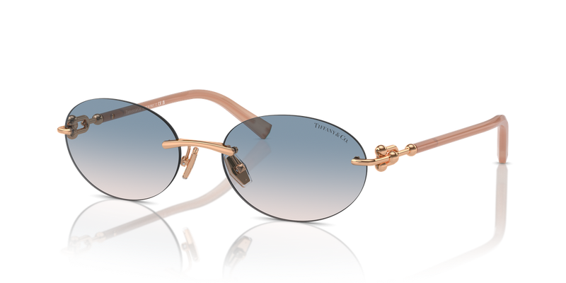 Tiffany TF3104D in Rose Gold / Light Brown Gradient Blue (621716) - Alternate View
