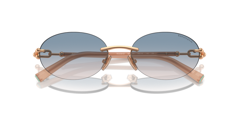 Tiffany TF3104D in Rose Gold / Light Brown Gradient Blue (621716) - Alternate View