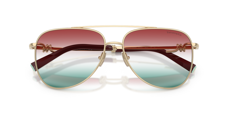 Tiffany TF3116 in Pale Gold / Gradient Green Bordeaux (6230EL) - Alternate View