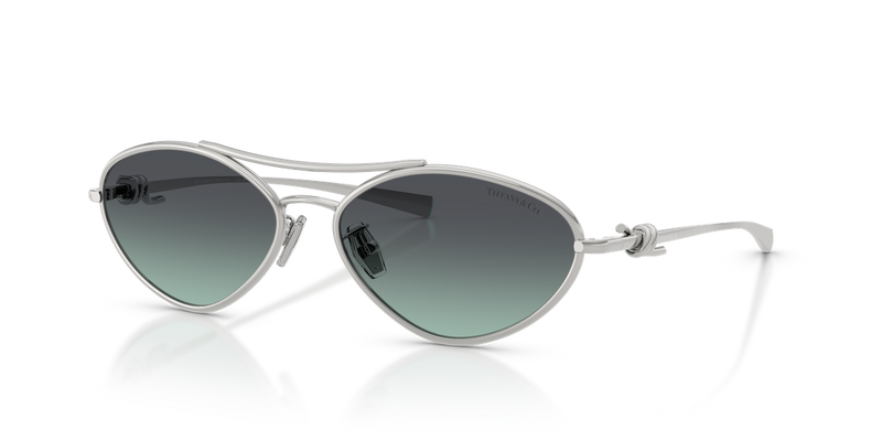 Tiffany TF3117 in Silver / Azure/Dark Grey (60012G) - Front View