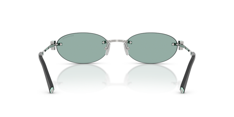 Tiffany TF3119D in Silver / Light Azure Mirror Silver (600165) - Temple Detail
