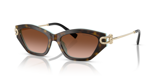 Tiffany TF4231U - Havana On Tiffany Blue / Brown Gradient (81343B)