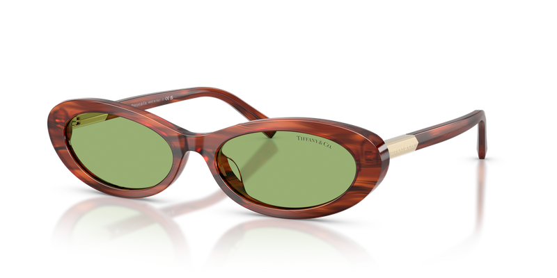 Tiffany TF4250 in Ruby Striped Havana / Green (8440/2) - Alternate View
